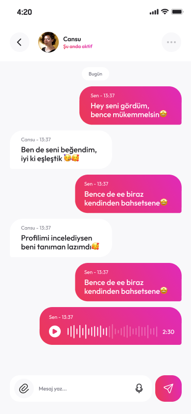 Sobe mesajlaşma ekranı